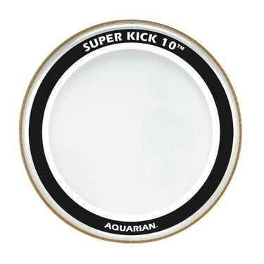 Parche Aquarian 24 pulgadas Serie Super Kick Transparente Liso Con ahogador Sk10-24